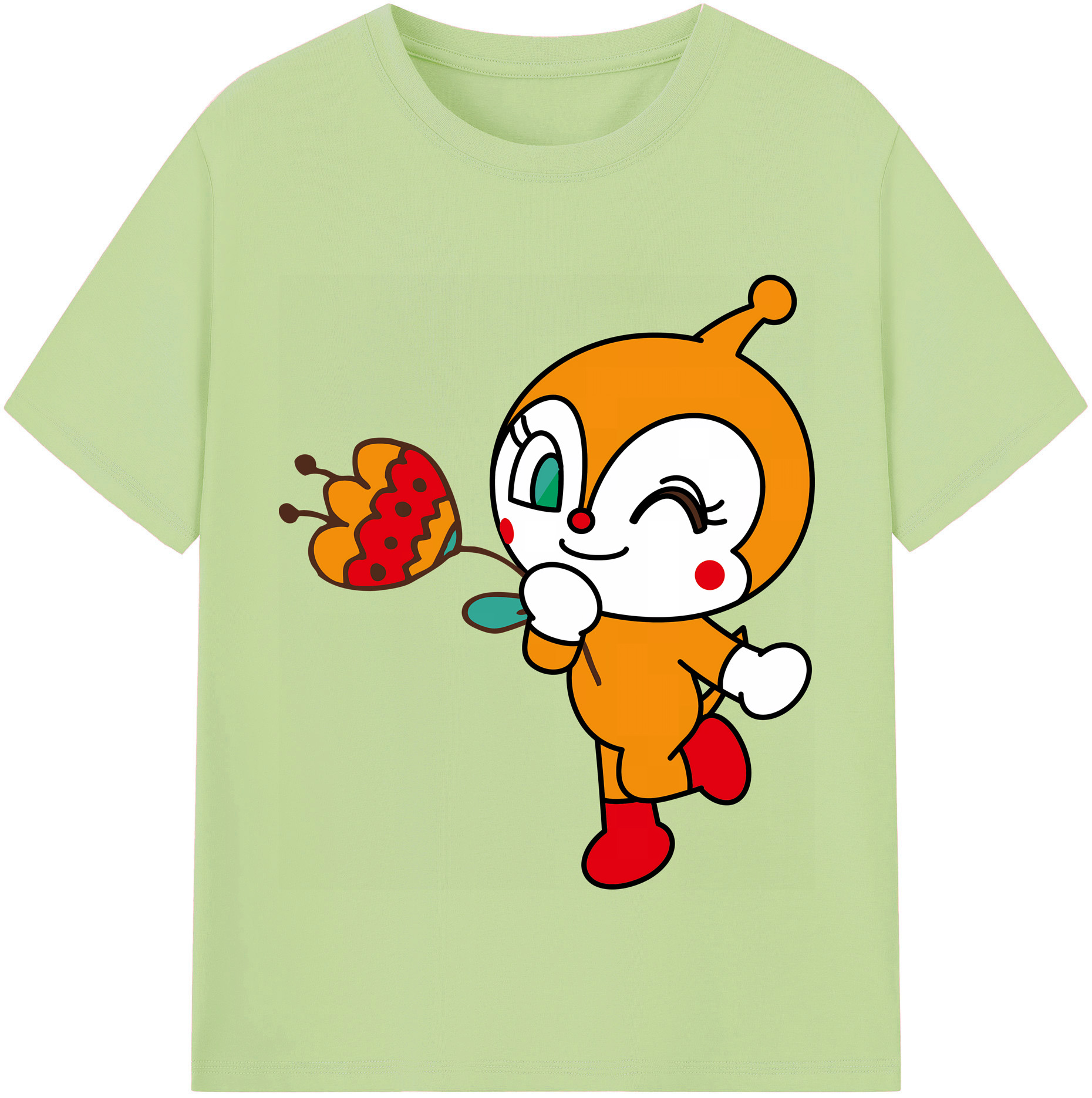 （画像用） アンパンマン Anpanman 綿100％半袖Tシャツ（フロントプリント）